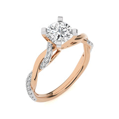 Twisting Vows Cushion Bypass Engagement Ring