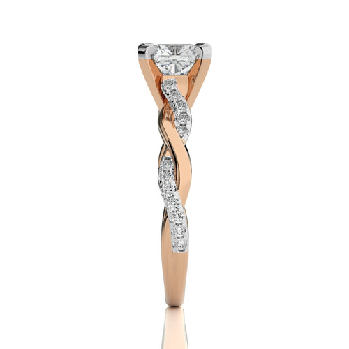 Twisting Vows Cushion Bypass Engagement Ring