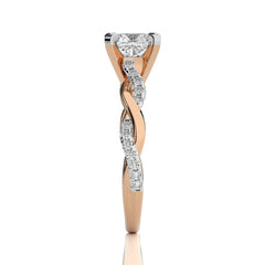 Twisting Vows Cushion Bypass Engagement Ring
