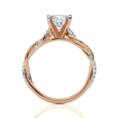 Twisting Vows Cushion Lab Created Diamond Bypass Engagement Ring