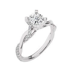Twisting Vows Cushion Bypass Engagement Ring