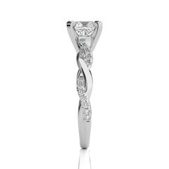 Twisting Vows Cushion Bypass Engagement Ring