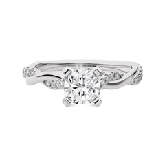 1 1/2 CT. Twisting Vows Cushion Lab Created Diamond Bypass Engagement Ring
