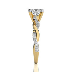 Twisting Vows Cushion Bypass Engagement Ring