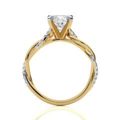 Twisting Vows Cushion Lab Created Diamond Bypass Engagement Ring