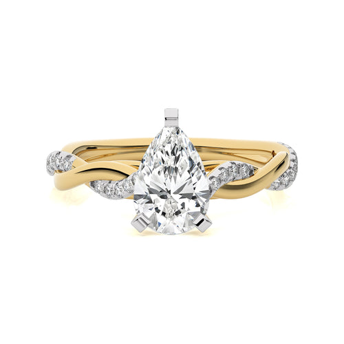 Twisting Vows Pear Lab Created Diamond Bypass Engagement Ring