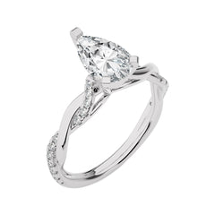 Twisting Vows Pear Bypass Engagement Ring