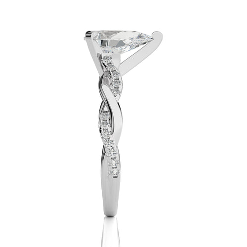 Twisting Vows Pear Bypass Engagement Ring
