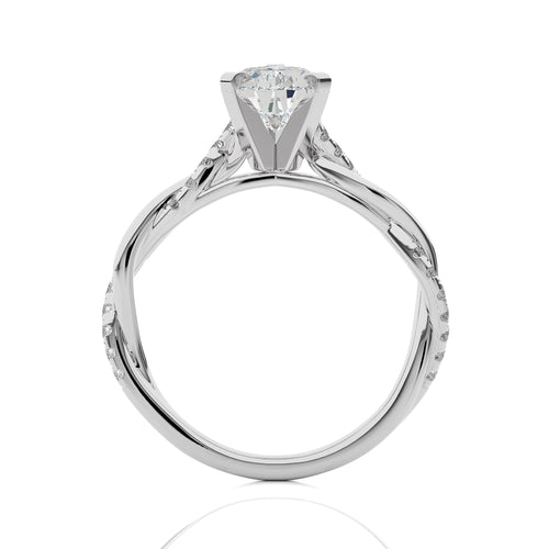 Twisting Vows Pear Bypass Engagement Ring