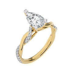 Twisting Vows Pear Lab Created Diamond Bypass Engagement Ring