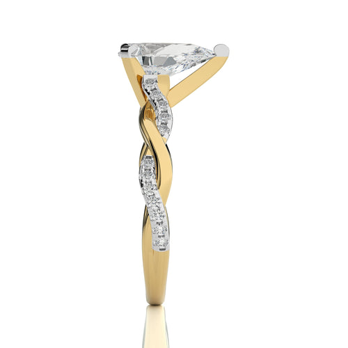 Twisting Vows Pear Bypass Engagement Ring