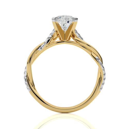 Twisting Vows Pear Bypass Engagement Ring