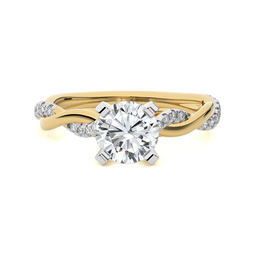 Twisting Vows Round Bypass Engagement Ring