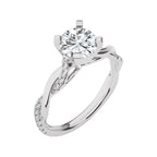 Twisting Vows Round Bypass Engagement Ring