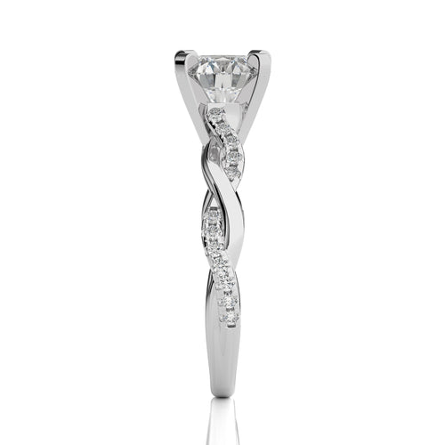Twisting Vows Round Bypass Engagement Ring