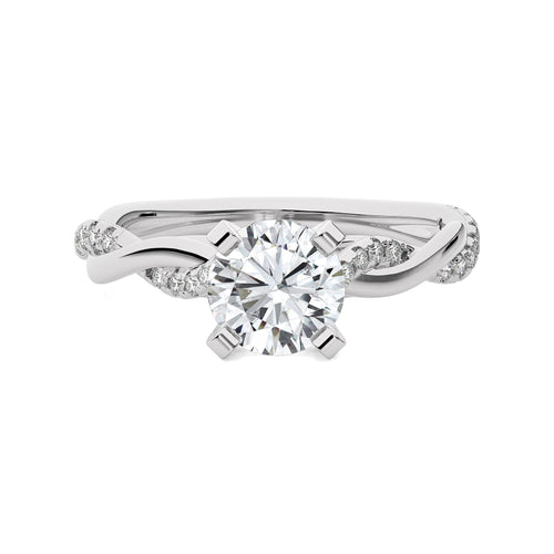 Twisting Vows Round Bypass Engagement Ring