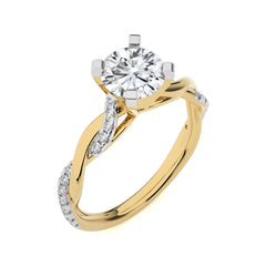 Twisting Vows Round Bypass Engagement Ring