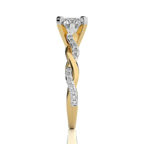 Twisting Vows Round Bypass Engagement Ring