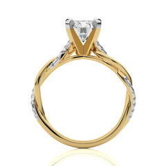 1 3/4 CT. Twisting Vows Round Natural Diamond Bypass Engagement Ring