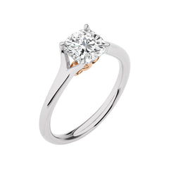 Celestial Cushion Split Shank Engagement Ring