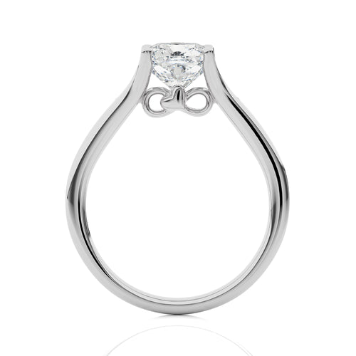 Celestial Cushion Split Shank Lab Created Diamond Engagement Ring