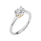 1 1/2 CT. Celestial Cushion Split Shank Natural Diamond Engagement Ring