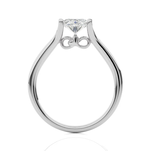 Celestial Oval Split Shank Lab Created Diamond Engagement Ring