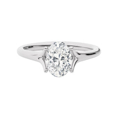 Celestial Oval Split Shank Engagement Ring