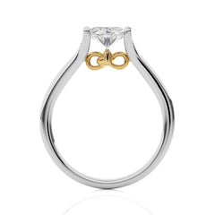 Celestial Oval Split Shank Engagement Ring