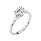 1 1/2 CT. Celestial Round Split Shank Natural Diamond Engagement Ring