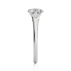 Celestial Round Split Shank Engagement Ring