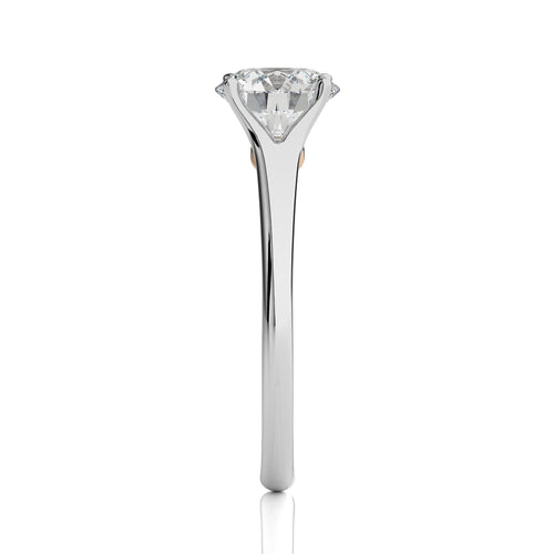 Celestial Round Split Shank Engagement Ring