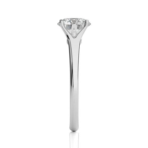 Celestial Round Split Shank Engagement Ring