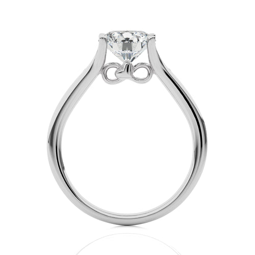 Celestial Round Split Shank Engagement Ring