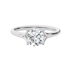 Celestial Round Split Shank Lab Created Diamond Engagement Ring