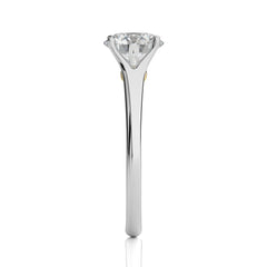 Celestial Round Split Shank Engagement Ring