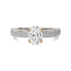 Astral Unity Oval and  Round Diamond Engagement Ring