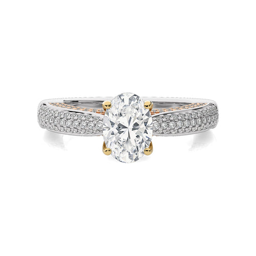 Astral Unity Oval and  Round Diamond Engagement Ring