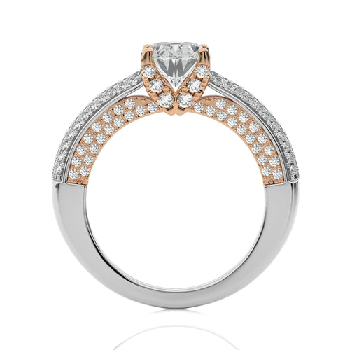 Astral Unity Oval and  Round Diamond Engagement Ring
