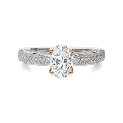 Astral Unity Oval and  Round Diamond Engagement Ring