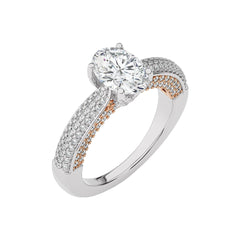Astral Unity Oval and  Round Diamond Engagement Ring