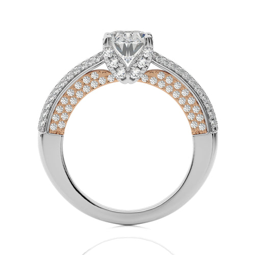 Astral Unity Oval and  Round Diamond Engagement Ring