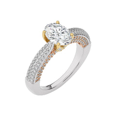 Astral Unity Oval and  Round Diamond Engagement Ring