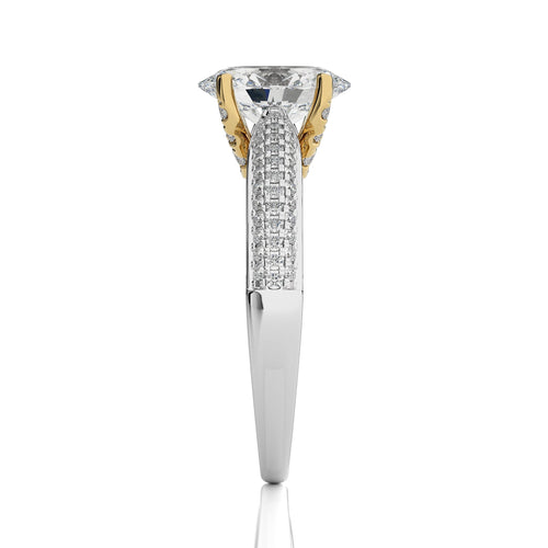 Astral Unity Oval and  Round Diamond Engagement Ring
