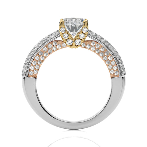 Astral Unity Oval and  Round Diamond Engagement Ring