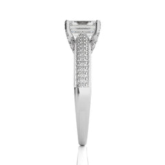 Astral Unity Emerald Cut and Diamond Engagement Ring