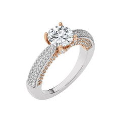 2 1/4 CT. Astral Unity Round Lab Created Diamond Engagement Ring