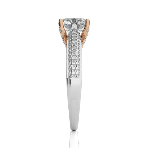 2 1/4 CT. Astral Unity Round Lab Created Diamond Engagement Ring