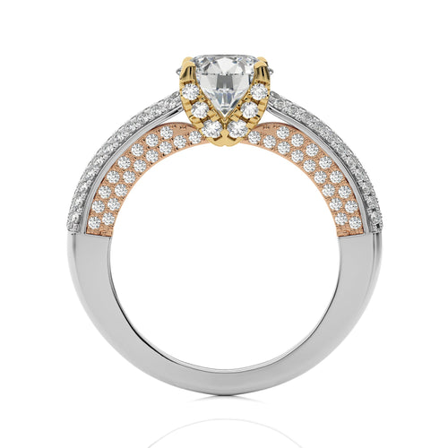 2 1/4 CT. Astral Unity Round Natural Diamond Engagement Ring