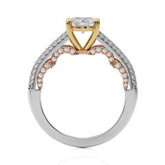 2 CT. Lunar Embrace Oval and Round Lab Created Diamond Engagement Ring